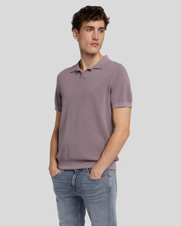 7 for all mankind Textured Sweater Polo Shirts