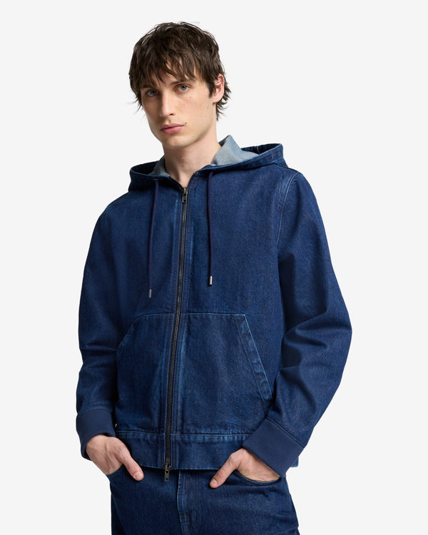 7 For All Mankind Utility Denim Hoodie Jackets