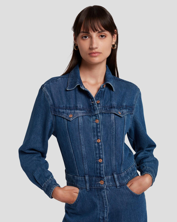 7 For All Mankind Western Denim Jumpsuit Jumpsuits