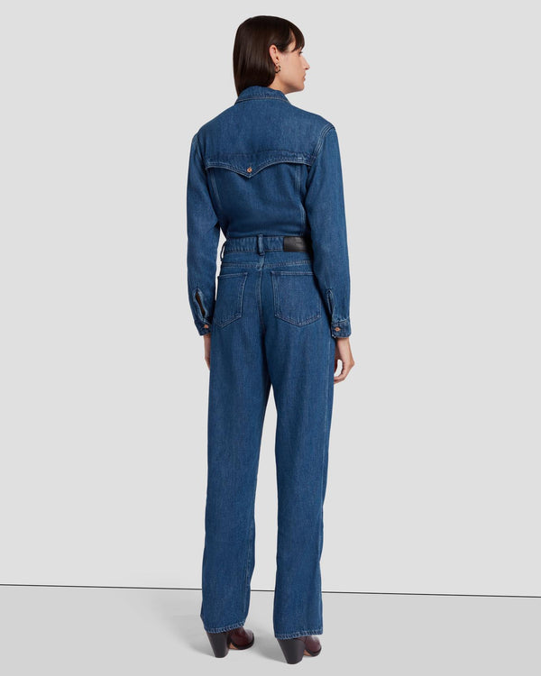 7 For All Mankind Western Denim Jumpsuit Jumpsuits