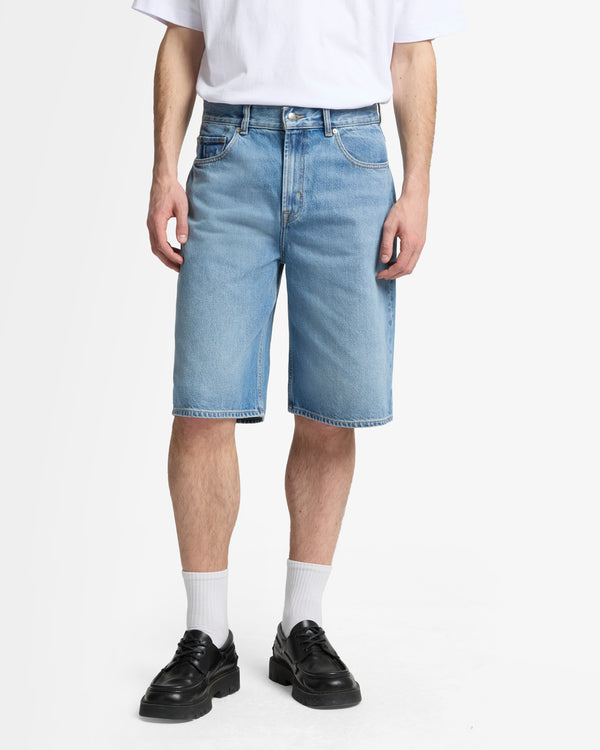 7 For All Mankind Wide Leg Denim Short Shorts