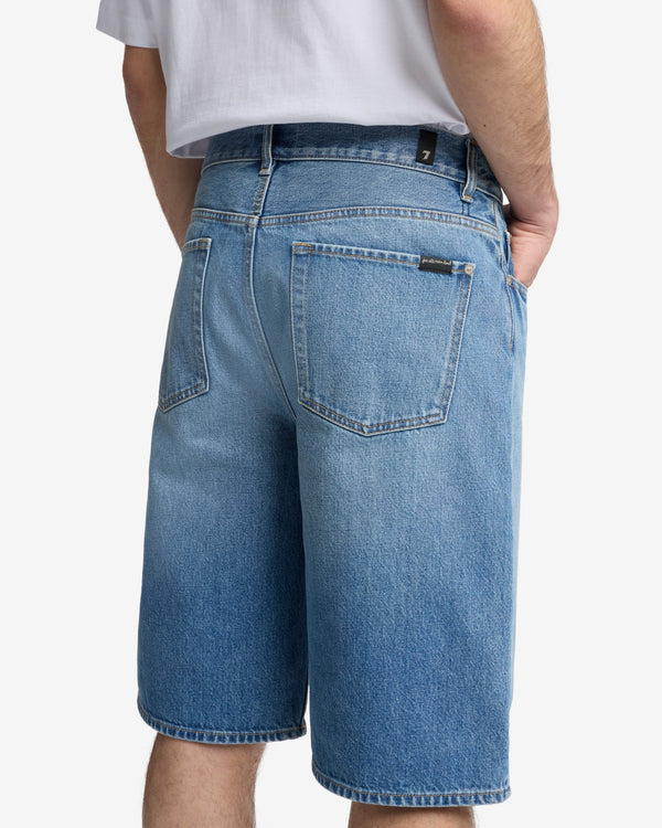 7 For All Mankind Wide Leg Denim Short Shorts