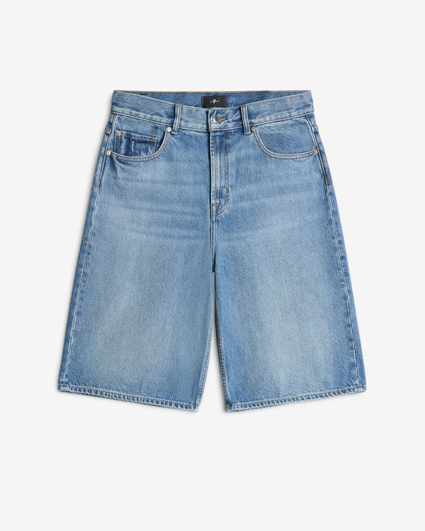 7 for all mankind Wide Leg Denim Short Shorts