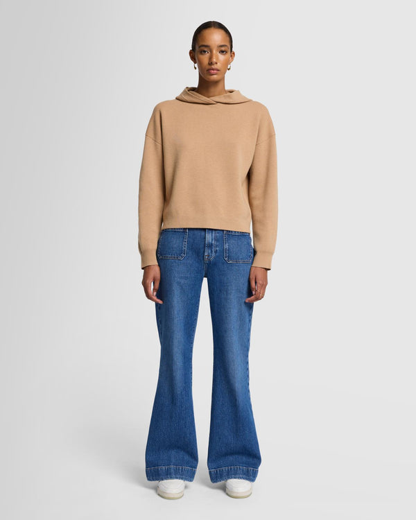 7 For All Mankind Wool Blend Hoodie Sweaters