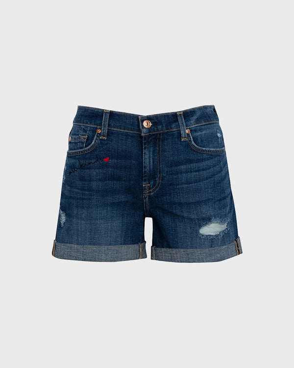 7 for all mankind ALL KINDS Broken Twill Mid Roll Short Shorts