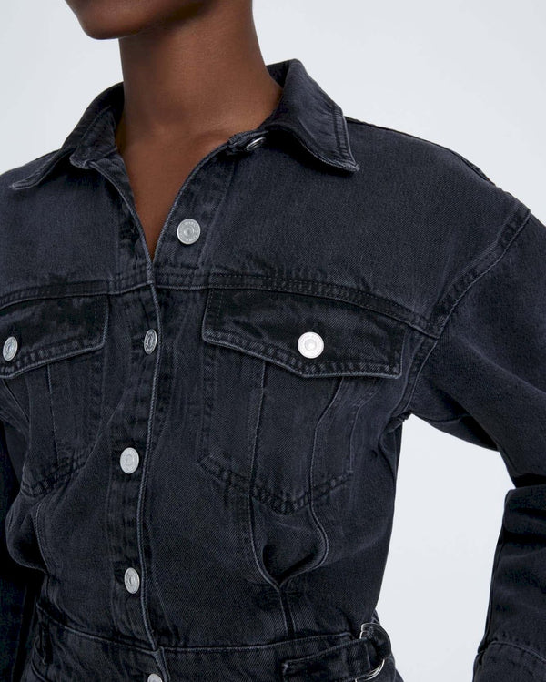 7 For All Mankind Balloon Sleeve Jumpsuit Jumpsuits