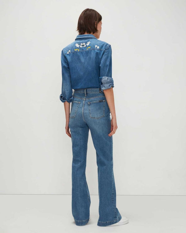 7 For All Mankind Beauty Denim Ultra High Rise Dojo Jeans