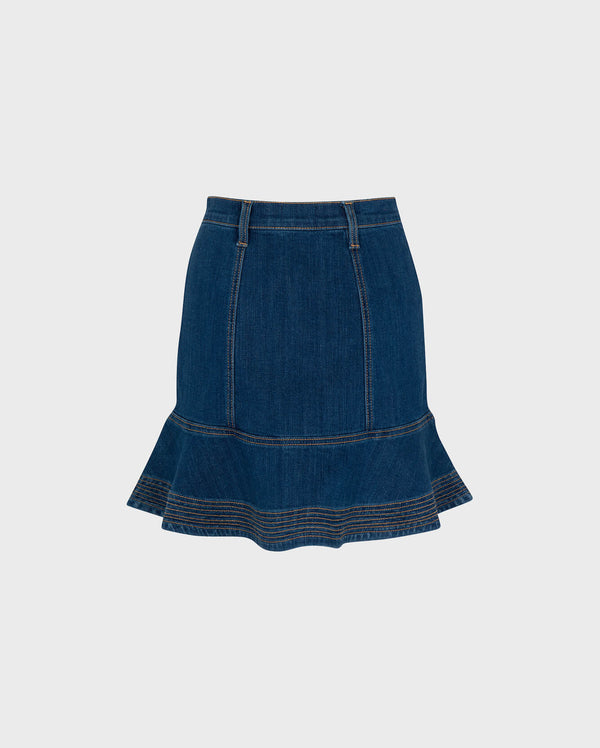 7 For All Mankind Broken Twill Flounce Skirt Skirts