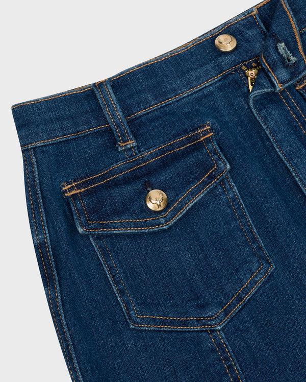 7 For All Mankind Broken Twill Flounce Skirt Skirts