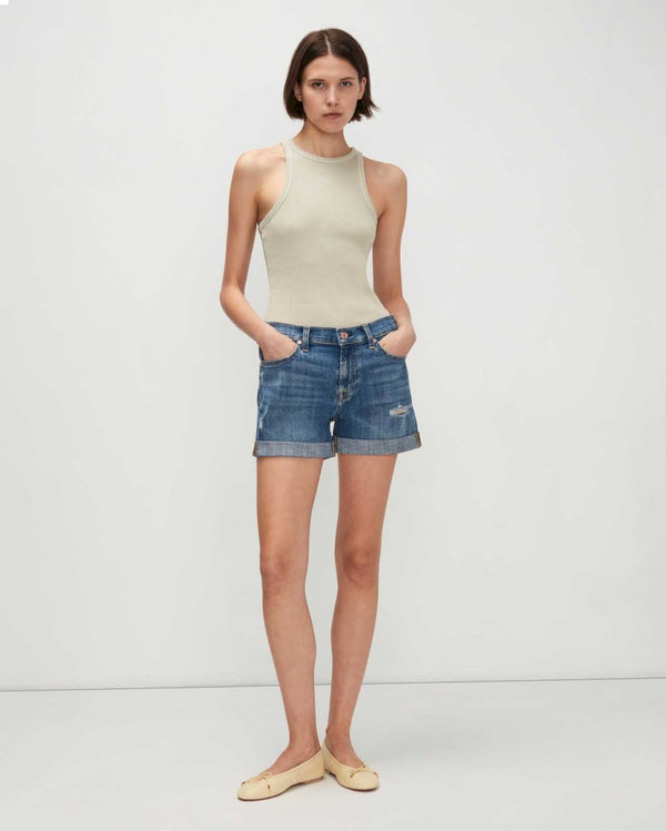 7 for all mankind Broken Twill Mid Roll Short Shorts
