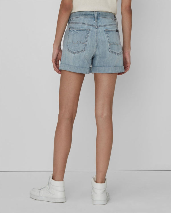 7 For All Mankind Broken Twill Mid Roll Short Shorts