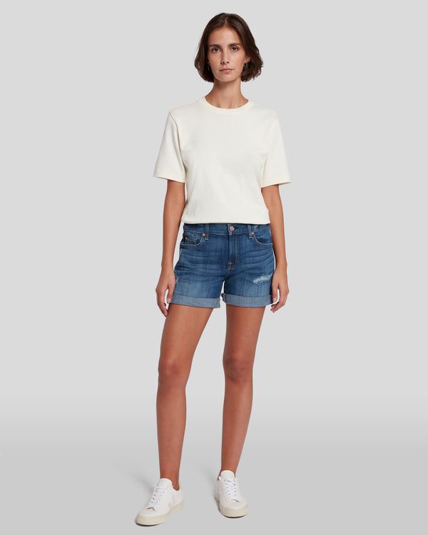 7 for all mankind Broken Twill Mid Roll Short Shorts