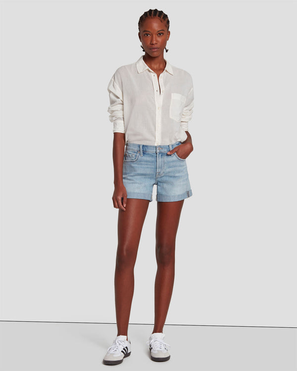 7 for all mankind Broken Twill Mid Roll Short Shorts