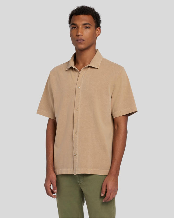 7 For All Mankind Button Down Mineral Dye Polo Shirts