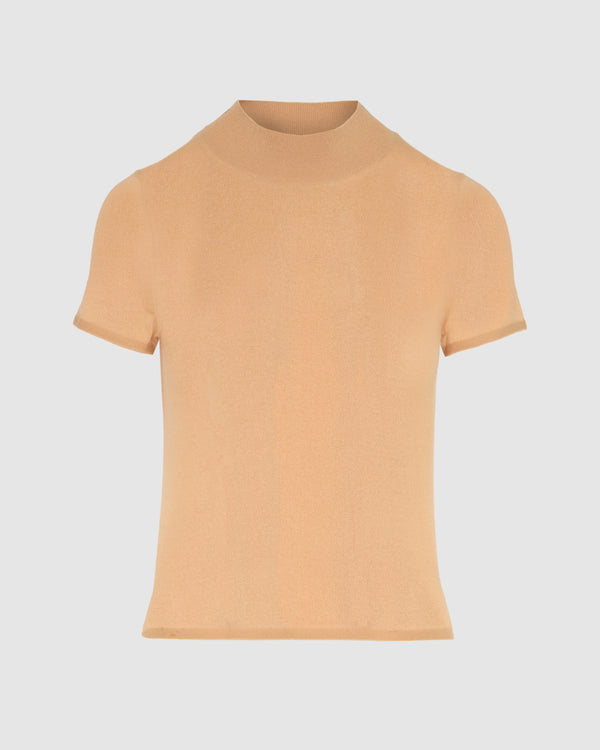 7 for all mankind Cashmere Mock Neck Short Sleeve Sweater Sweaters