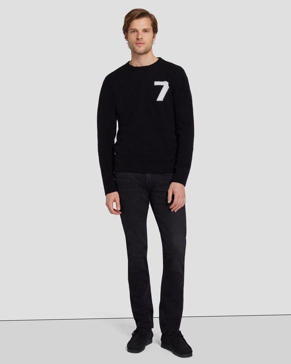 7 For All Mankind Cashmere Wool Instarsia Crewneck Sweaters
