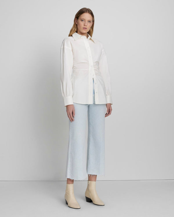 7 For All Mankind Cinched Waist Button Up Shirt Tops