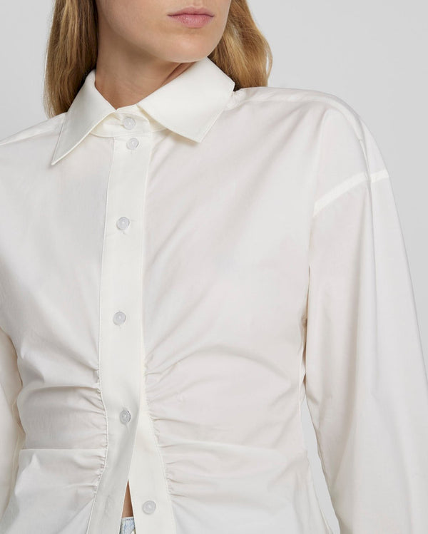 7 For All Mankind Cinched Waist Button Up Shirt Tops