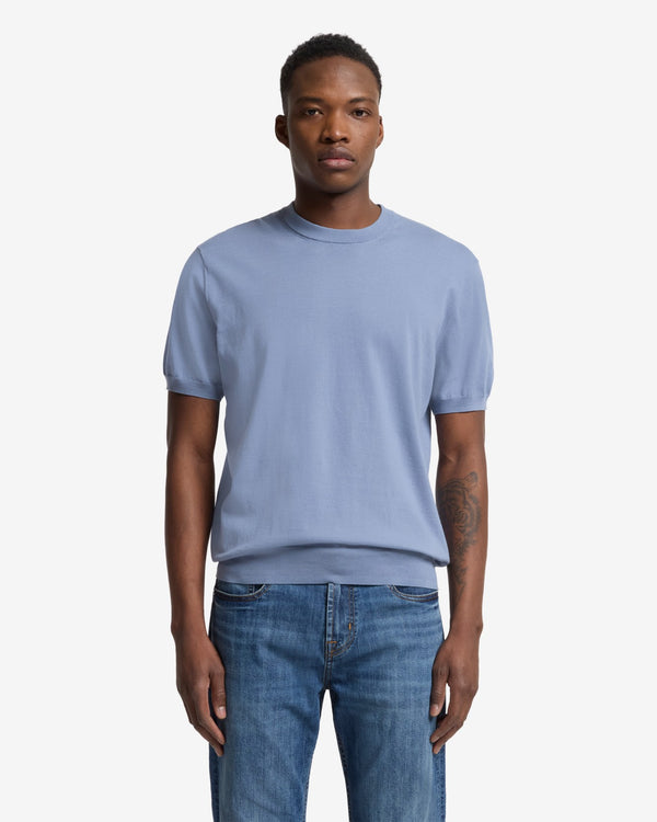 7 For All Mankind Classic Cotton Short Sleeve Sweater Sweaters