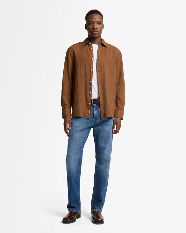 7 For All Mankind Classic Linen Button Up Shirt Shirts