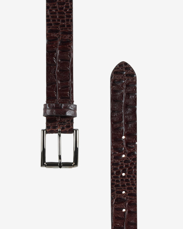 7 For All Mankind Croc Embosssed Italian Leather Belt Accessories