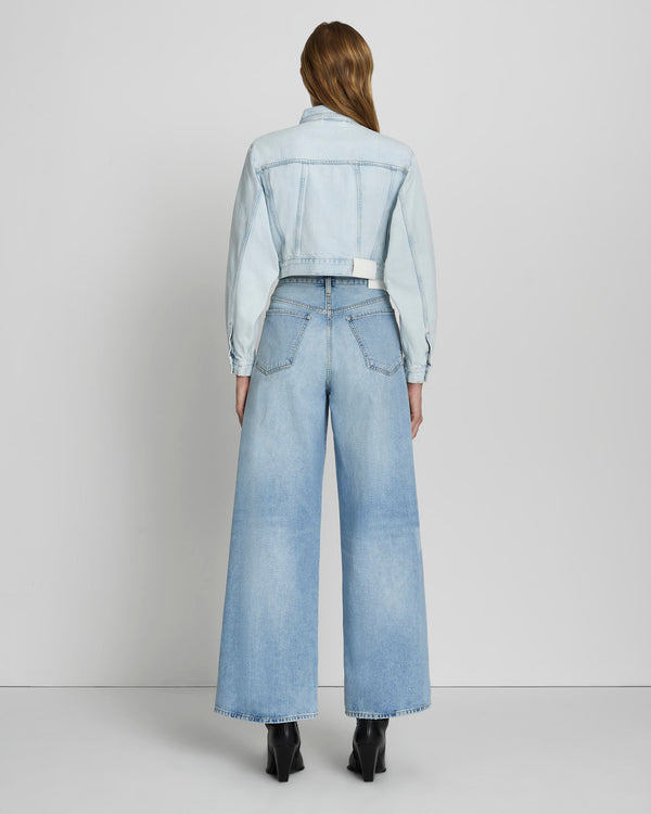 7 For All Mankind Cropped Trucker Jacket Denim Jackets