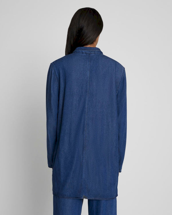 7 For All Mankind Denim Lustre Easy Blazer Denim Jackets