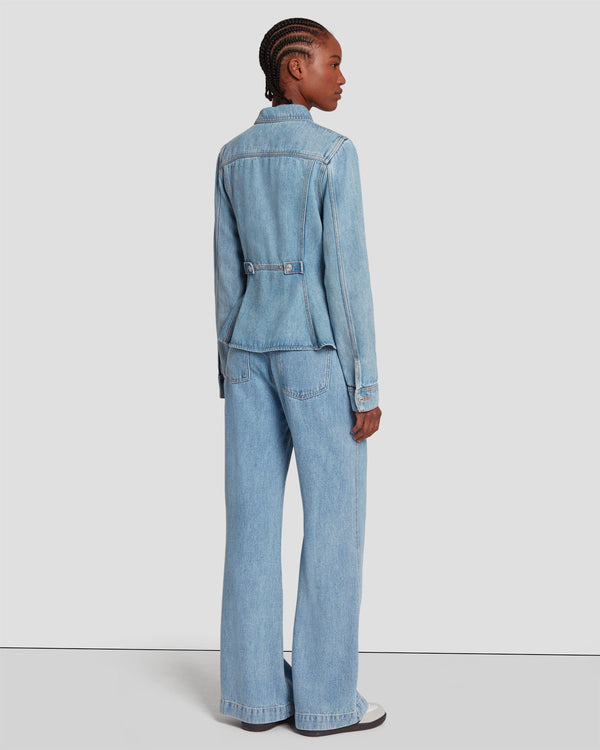 7 For All Mankind Denim Lustre Trucker Jacket Denim Jackets