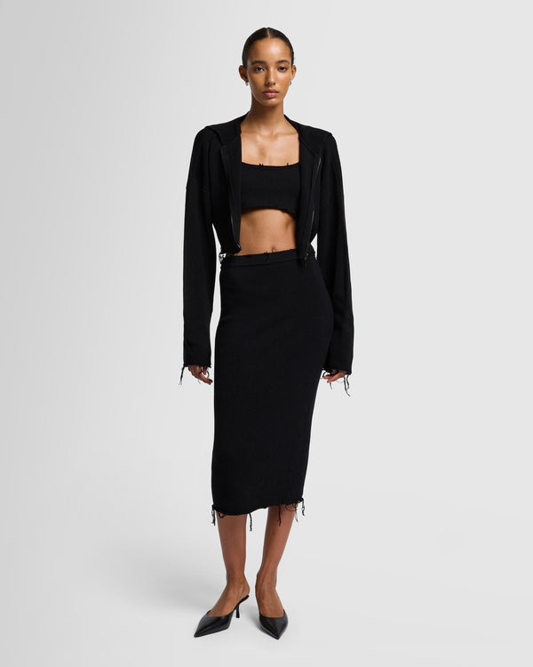 7 For All Mankind Distressed Knit Cropped Tank Tops