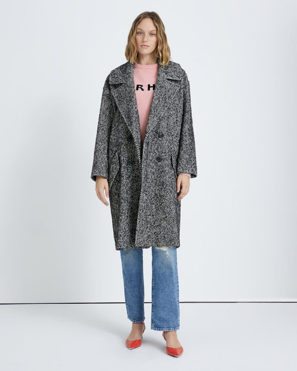 7 For All Mankind Double Breasted Wool Coat Jackets