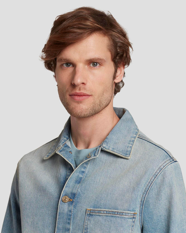 7 For All Mankind Heritage Utility Overshirt Denim Jackets