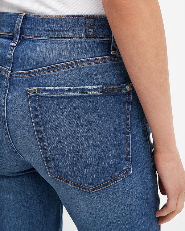 7 For All Mankind High Waist Cropped Straight Jeans