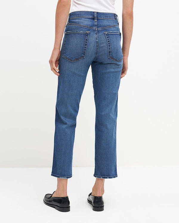 7 For All Mankind High Waist Cropped Straight Jeans