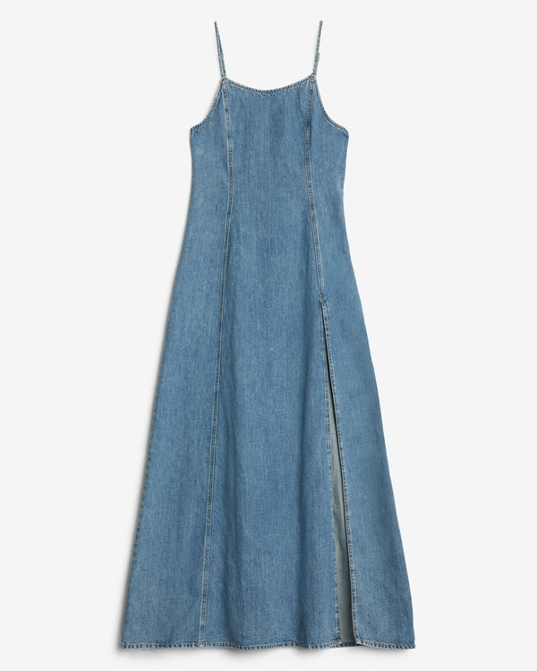 7 for all mankind Indigo Linen Sleeveless Maxi Dress Dresses