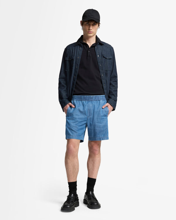 7 For All Mankind Leisure Denim Jogger Short Shorts