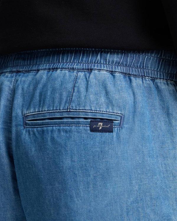 7 For All Mankind Leisure Denim Jogger Short Shorts