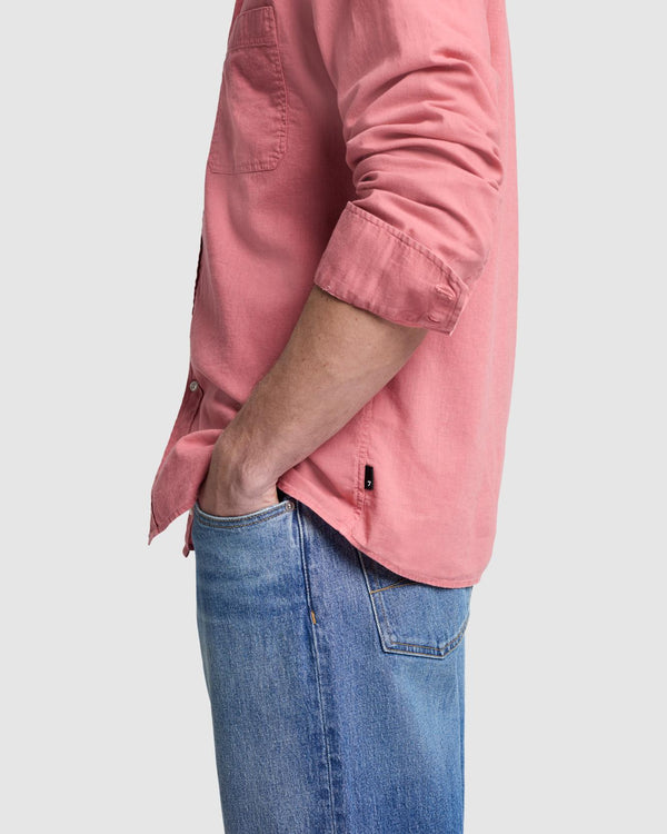 7 For All Mankind Linen Blend Button Up Shirt Shirts