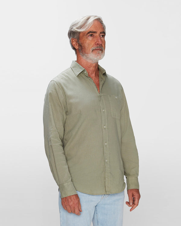 7 For All Mankind Linen Blend Button Up Shirt Shirts