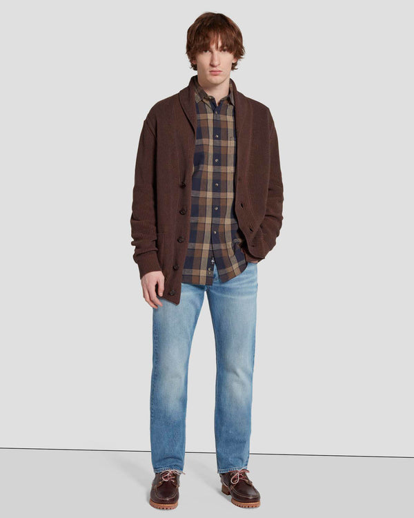 7 For All Mankind Linen Blend Button Up Shirt Shirts