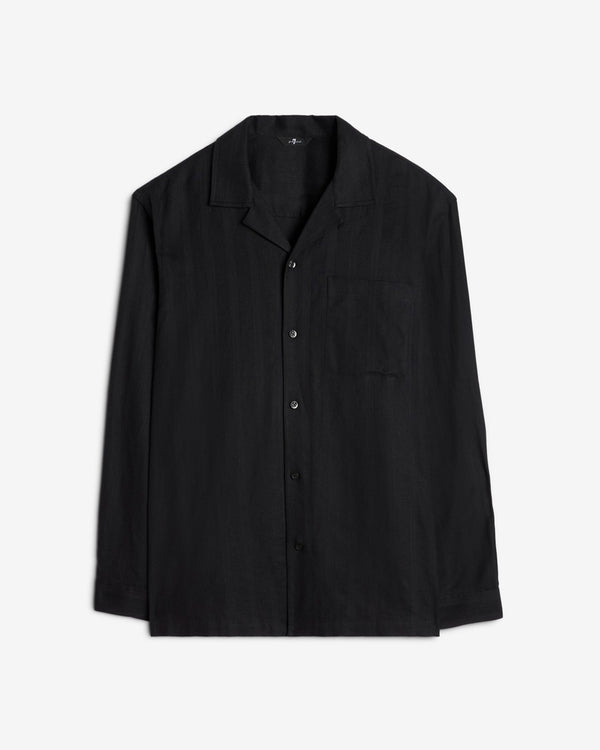 7 for all mankind Linen Blend Long Sleeve Camp Shirt Shirts