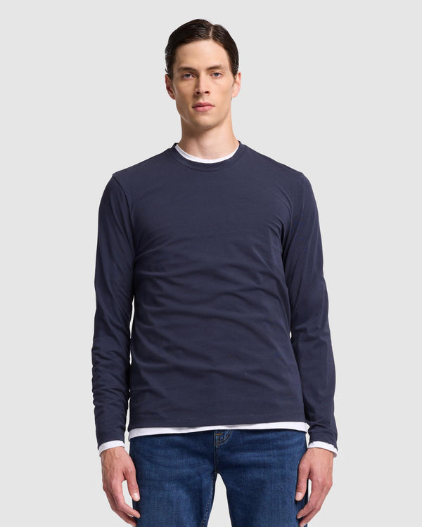 7 For All Mankind Luxe Performance Long Sleeve Tee Tees