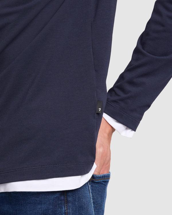 7 For All Mankind Luxe Performance Long Sleeve Tee Tees