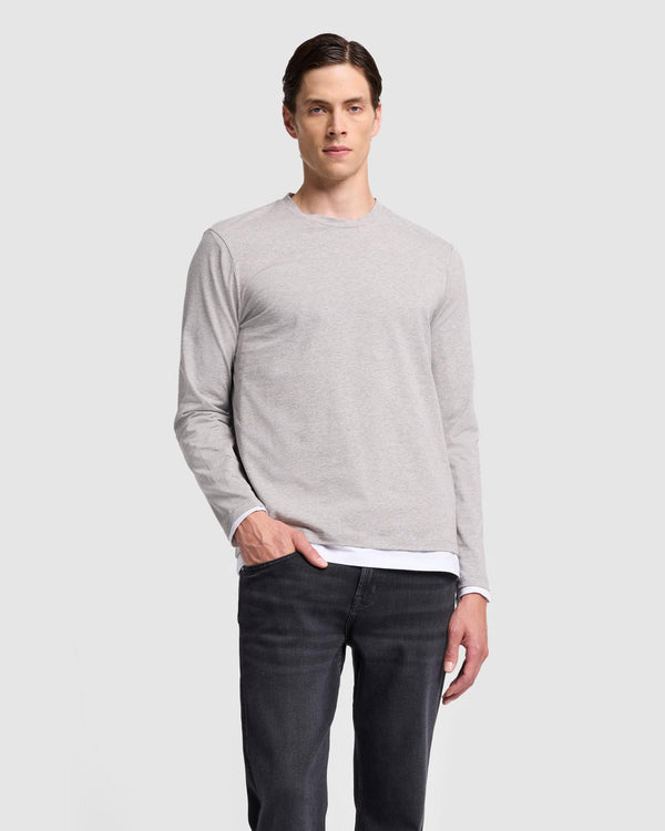7 For All Mankind Luxe Performance Long Sleeve Tee Tees