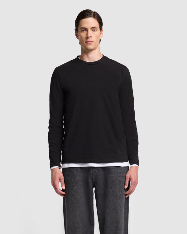 7 For All Mankind Luxe Performance Long Sleeve Tee Tees