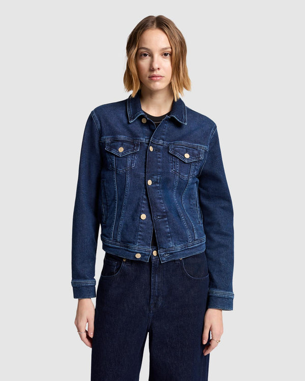 7 For All Mankind Luxe Vintage Classic Trucker Denim Jackets