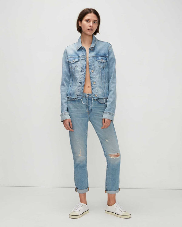 7 For All Mankind Luxe Vintage Classic Trucker Jacket Denim Jackets