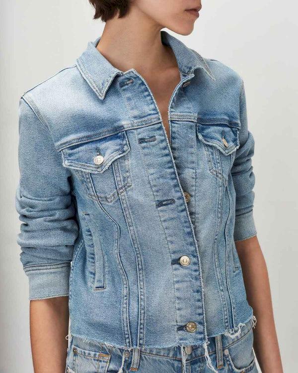 7 For All Mankind Luxe Vintage Classic Trucker Jacket Denim Jackets