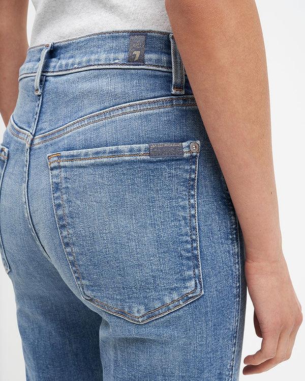 7 For All Mankind Luxe Vintage High Waist Cropped Straight Jeans