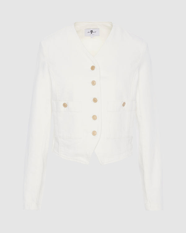 7 for all mankind MANKIND Collarless Jacket Denim Jackets