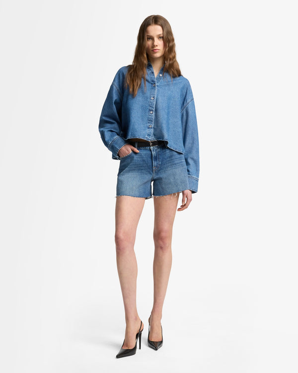 7 For All Mankind MANKIND Cutoff Denim Short Shorts